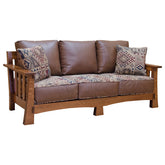 Amish Mission Sofa -Leather/Fabric